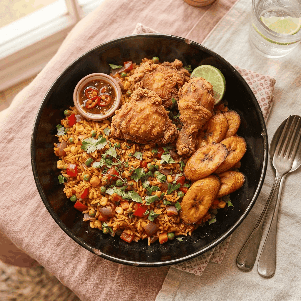 Jollof Fried Rice & Chicken